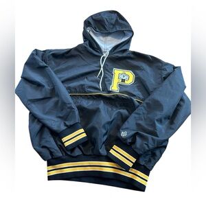 Vintage Purdue Boilermakers Windbreaker Felco USA ILGWU Hooded Pullover Large